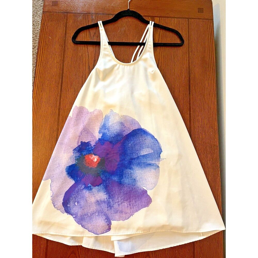 PINS AND NEEDLES Womens Size Small White Floral Spaghetti Strap Top Shirt - Picture 3 of 7